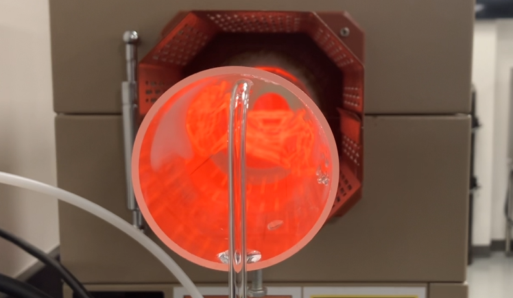 Wafers in the Tube Furnace